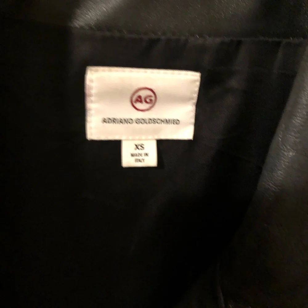 Ag Adriano Goldschmied Black Leather Moto Jacket - Picture 11 of 12
